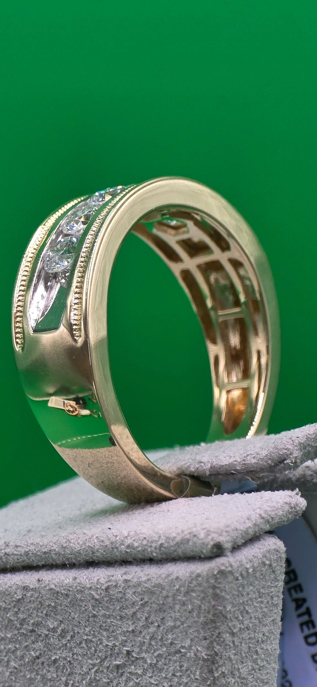Men's 14K Yellow Gold Lab-Grown Diamond Wedding Band | 0.98 CTW