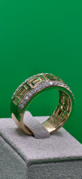 Men's 10K Yellow Gold Natural Diamond Wedding Band | 0.625 CTW