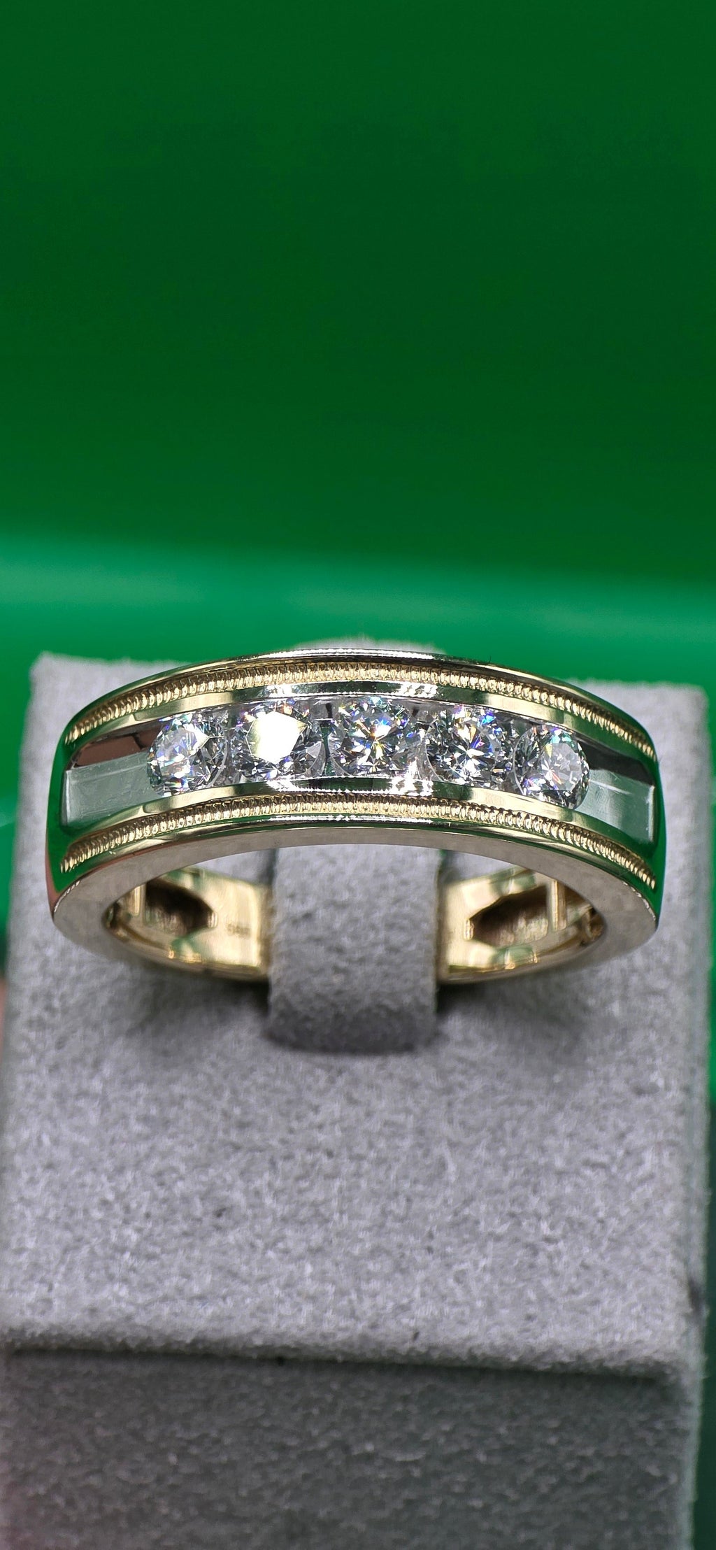 Men's 14K Yellow Gold Lab-Grown Diamond Wedding Band | 0.98 CTW